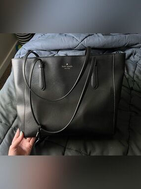 kate spade Black Saffiano Leather Laptop Tote